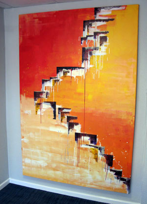 Abstract Canvas Art painting called Dantes Inferno by Seb