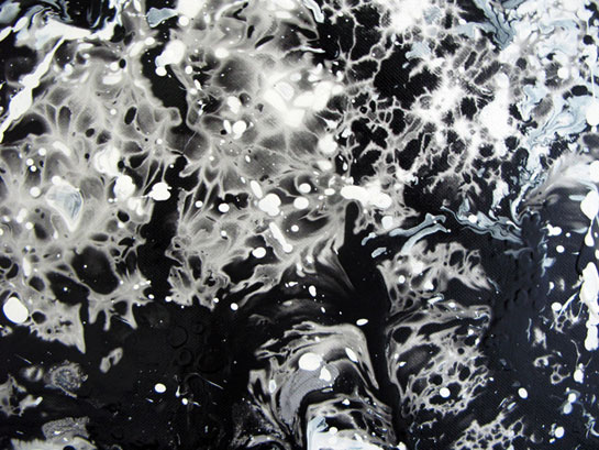 Abstract Art drip painting by Seb Farrington