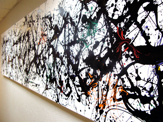 Massive drip art painting like Jackson Pollock Summertime No.5A