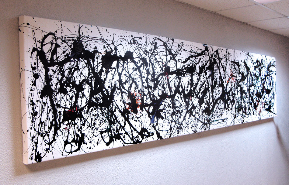 Massive drip art painting like Jackson Pollock Summertime No.5A