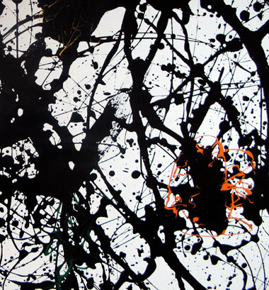 Massive drip art painting like Jackson Pollock Summertime No.5A