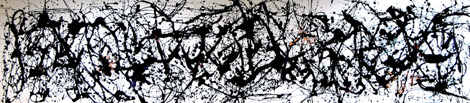 Massive drip art painting like Jackson Pollock Summertime No.5A