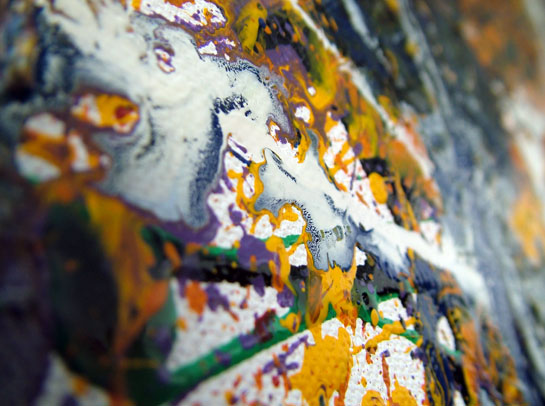 drip painting on canvas by Seb Farrington