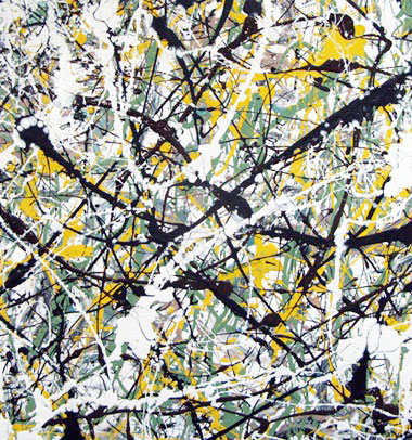 Jackson Pollock styled drip art painting