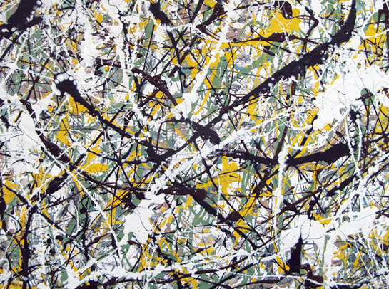 Jackson Pollock styled drip art painting