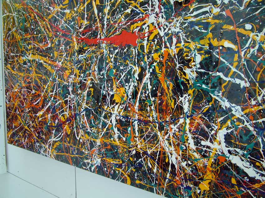 Jackson Pollock inspired drip painting