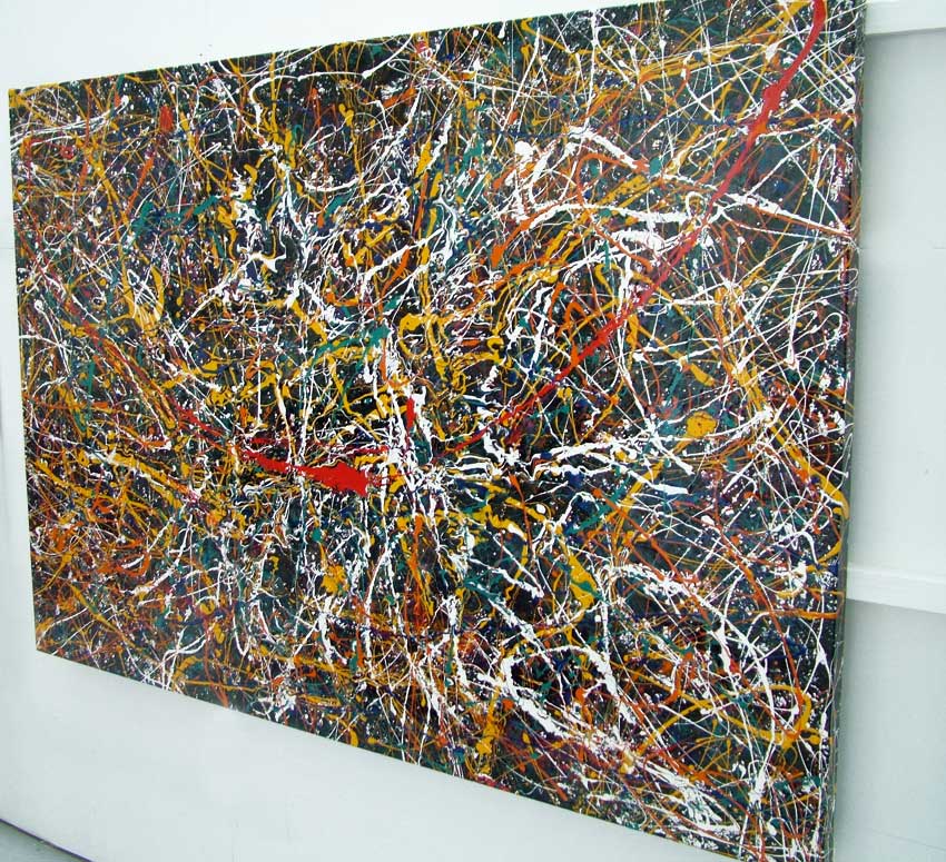 Jackson Pollock inspired drip painting