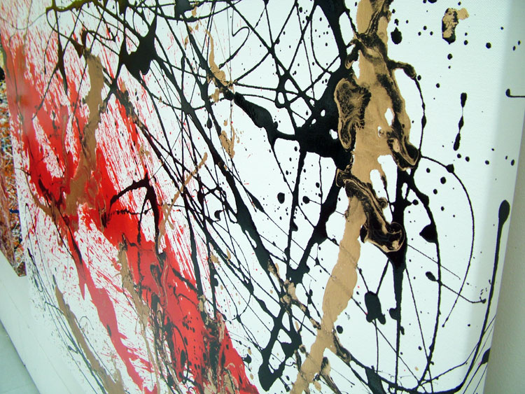 Jackson Pollock inspired drip painting by Seb Farrington