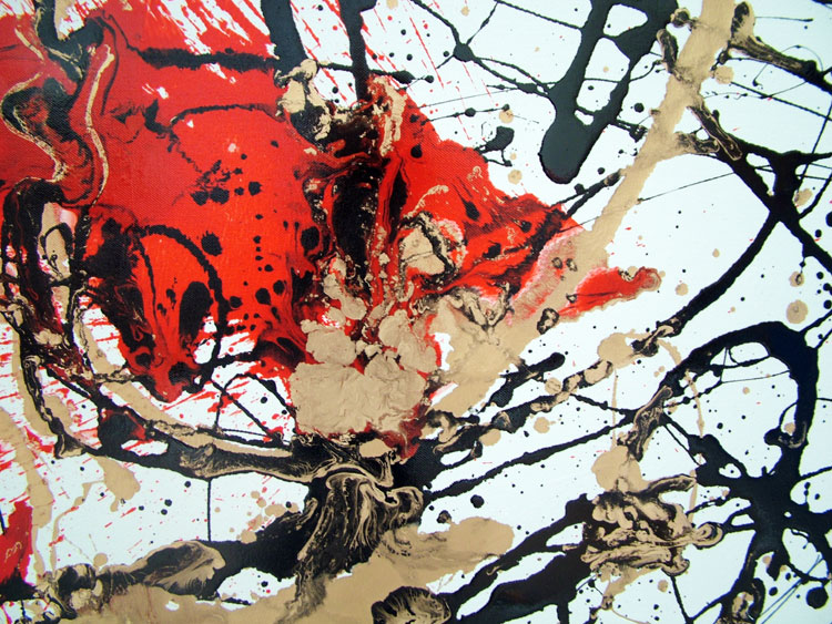 Jackson Pollock inspired drip painting by Seb Farrington