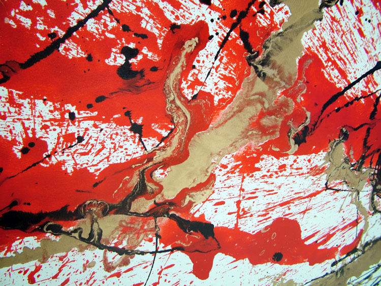 Jackson Pollock inspired drip painting by Seb Farrington