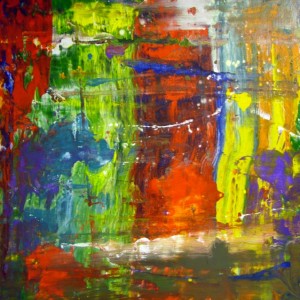 Abstract drip art canvas painting called Carnival