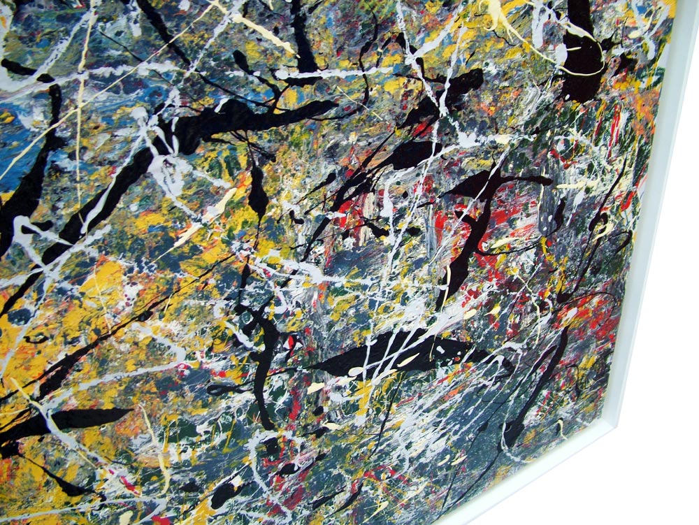 Jackson Pollock drip art painting on MDF for sale by SwarezThe 